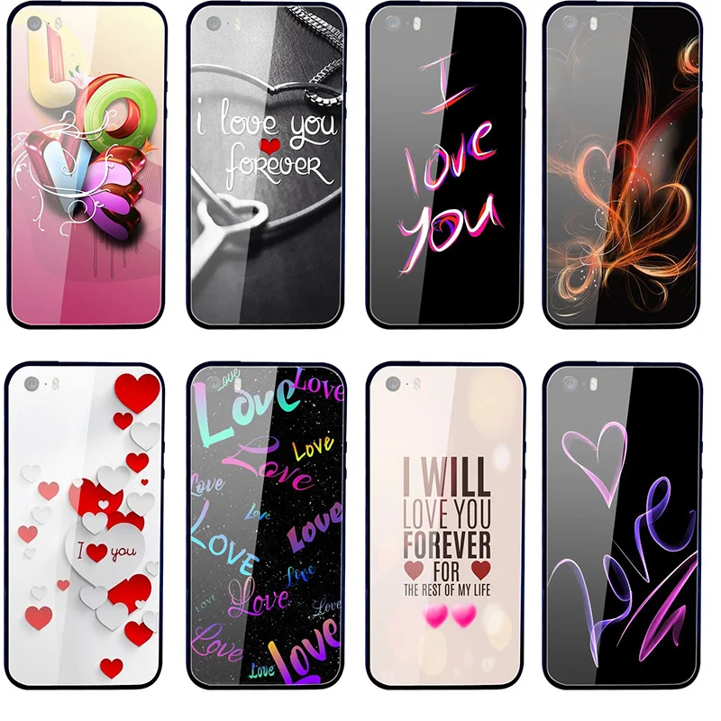 Чехлы для телефонов из закаленного стекла чехол iPhone 7 5 5S SE 2020 6 6S Plus X XR XS 11 Pro Max