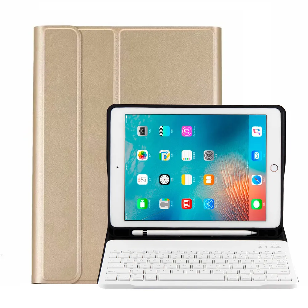 Продукты для iPad 10,2 Bluetooth клавиатура кожаный чехол с держателем карандаша поддержка дропшиппинг