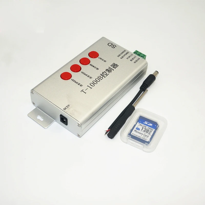 DC5V 24V T1000B с sd картой WS2801 WS2811 WS2812B LPD8806 6803 светодиодный цифровой 2048 пикселей диммер