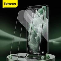 Baseus-Protector de pantalla de vidrio templado para iPhone, Protector de pantalla completo para modelos 13, 12, 11 Pro Max, X
