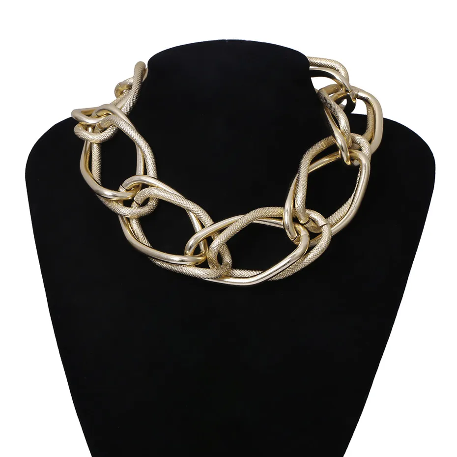 Nooxian Set da 3 collane multistrato con catena chunky di stile