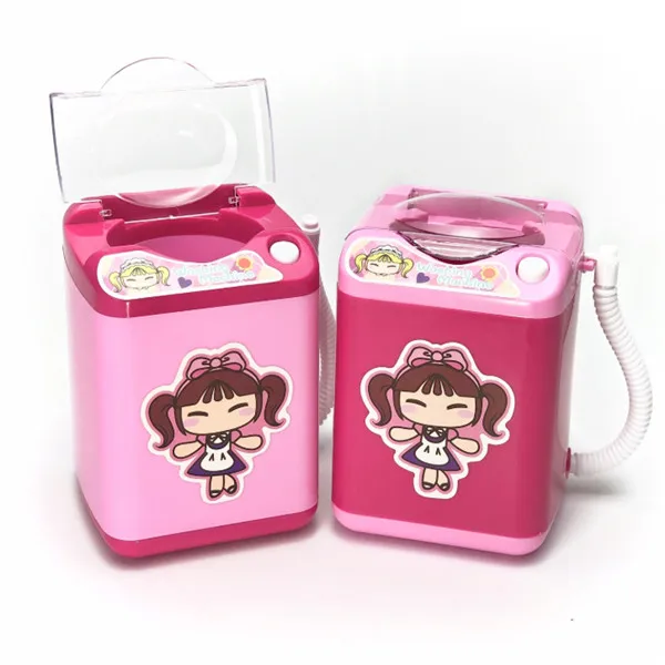 2 Mini Electric Washing Machine Dollhouse Toy Very Useful Wash Makeup Brushes - Цвет: 2