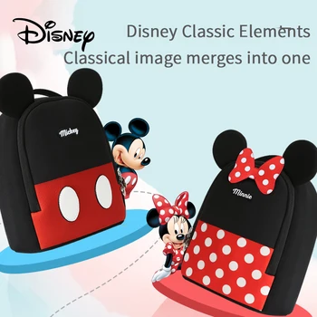 

Disney Children School Bag Mickey Children's The Anti-lost Backpack 1-3-6 Years Old Baby Cute Cartoon Kid's Small Bag Shoulder