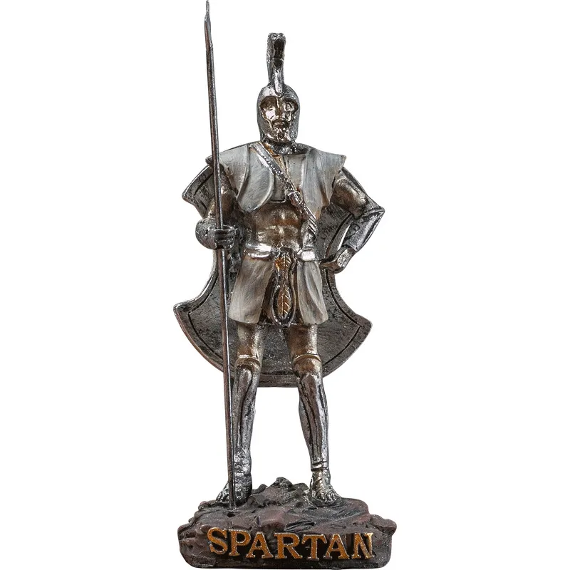 

Ancient Greek Poseidon Sculpture Leonidas Statue Resin Art&Craft Desktop Retro Sparta Athena Figurines Home Decorate R2756