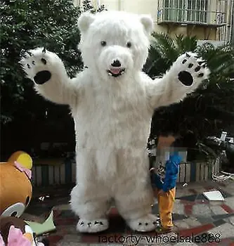 

Newly Polar Bear Mascot Costume Suit Unisex Parade Outfit Dress Cosplay Party Dress Suit Birthday Gifts