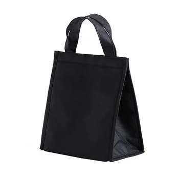 

Thermal Insulation Aluminum Foil Office Plain Tote Lunch Bag Organizer Waterproof Oxford Portable Pouch Food Fresh Fashion Bento