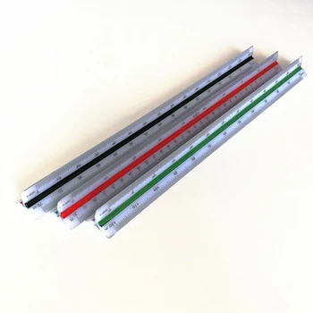 

30cm Triangular Scale Ruler Students Study Measuring Gadgets Engineer Designer Drafting Mapping Ruler Multi-function Ratio Ruler