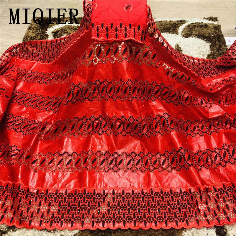 MIQIER 2020 Высококачественная африканская нигерийская кружевная ткань Bazin Brocade Damask