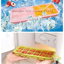 50 шт./лот, 12 квадратных отверстий, силиконовый лоток для льда для дома, кухни/баров, сделай сам, морозный шар, форма для мороженого, чехол