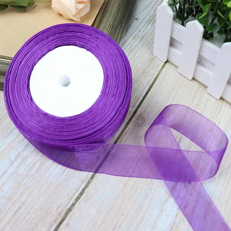 Ribbon Decoration Ribbon Supplies Christmas Ribbon Organza Ribbon Wrapping Ribbon Organza Ribbons 50 Yards/Roll