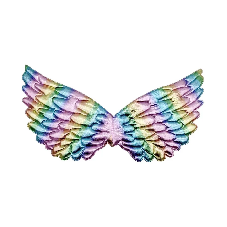 Little Boys Girls Party Accessories 4 Colors Rainbow Gold Silver Unicorn Wings Children Photography Props Kids Halloween Costume