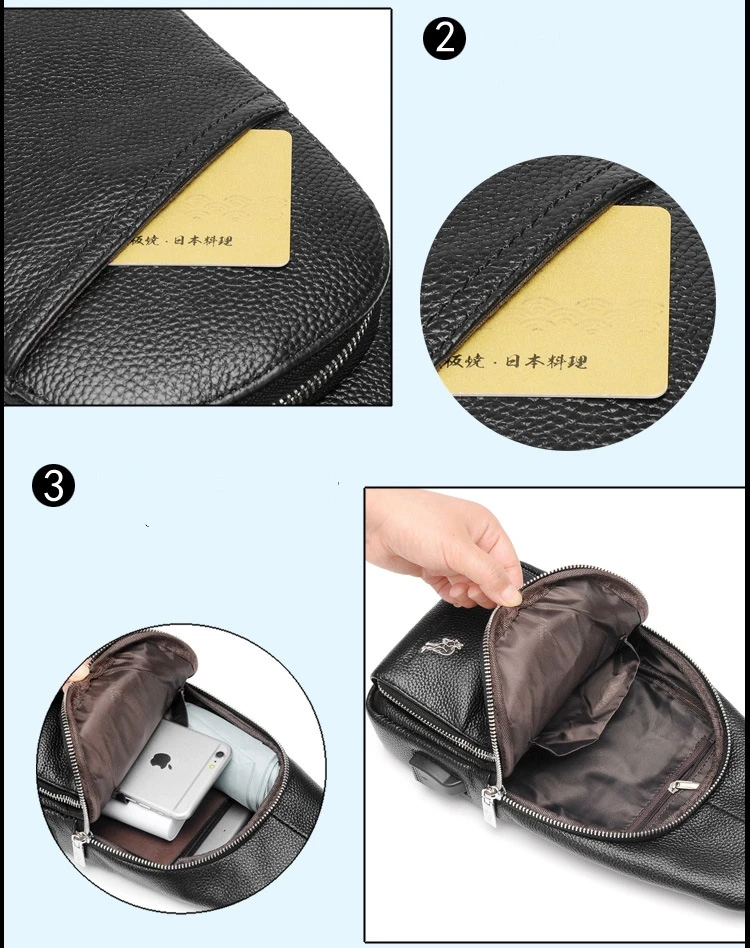 YUESKANGAROO, внешняя USB зарядка, мужские нагрудные сумки, кожаная нагрудная сумка, сумки через плечо для мужчин, повседневные дорожные сумки через плечо