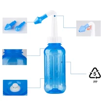 300 мл синяя пластиковая бутылка для мытья носа нети горшок для носа синус бутылка для орошения земснаряд для очистки увлажнения легкая защита для носа от ринита