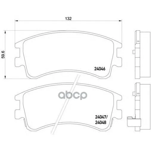 Колодки Тормозные Дисковые Передн Mazda: 6 02-, 6 Hatchback 02-, 6 Station Wagon 02- Textar арт. 2404601