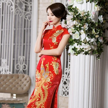 

Chinese new style hotel etiquette welcome cheongsam improved embroidery retro national self-cultivation welcome cheongsam Dress