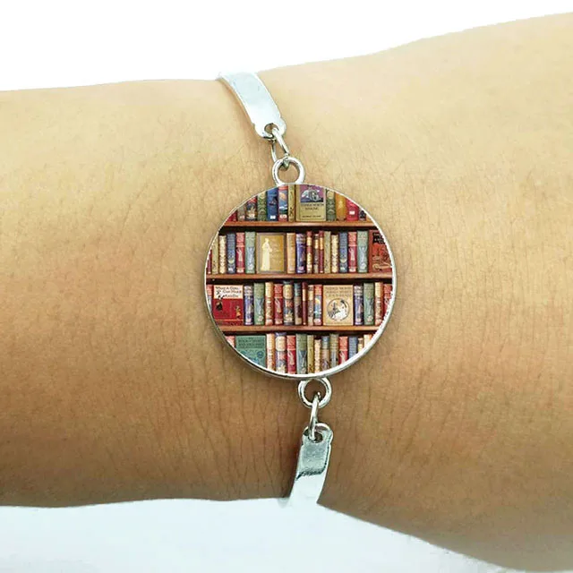 Новый Ретро книги браслет с фото полка ювелирные изделия для либраристов
