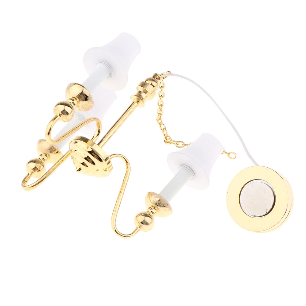 1:12 Scale Dollhouse Miniature Battery Operated Lights Up Ceiling Lamp White