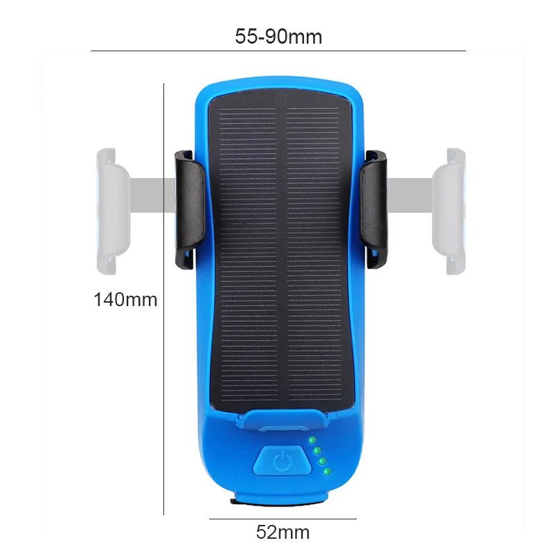 Upgraded Multifunction 4 in 1 Bicycle Light Solar Power USB Recharegable Bike Light 4000mAh Power Bank Cycling Phone Holder Horn Upgraded Multifunction 4 in 1 Bicycle Light Solar Power USB Recharegable Bike Light 4000mAh Power Bank Cycling Phone Holder Horn