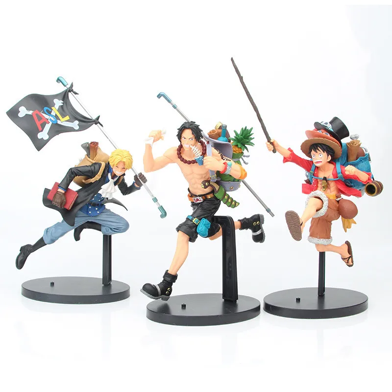 Bandai один кусок 3 шт Luffy Ace беговой ранец моделирование аниме Een Stuk Классическая