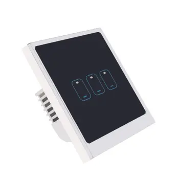 

Wifi Switch Eu Standard 3 Gang 1 Way Light Switch Wall Contact Smart Switch Via Android/Ios Control Eu Plug