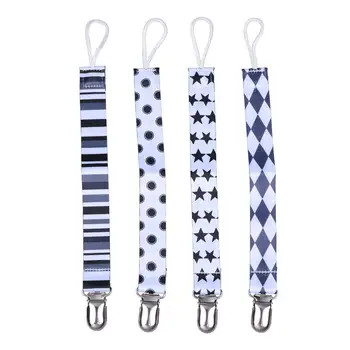 

4PCS Baby Child Nursing Teether Soother Clips Pacifier Chain Teething Clamp Anti-drop Nipple Leash Strap for Baby Kids Newborn