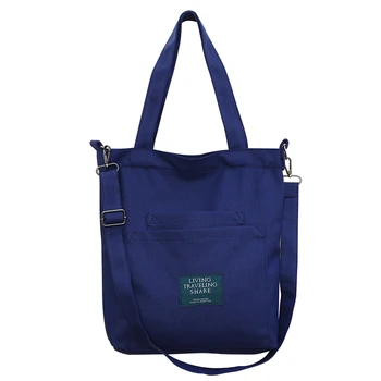 

Women Large Capacity Wear Resistant Crossbody Removable Strap Casual Multi Pockets Canvas Zipper Shoulder Bag