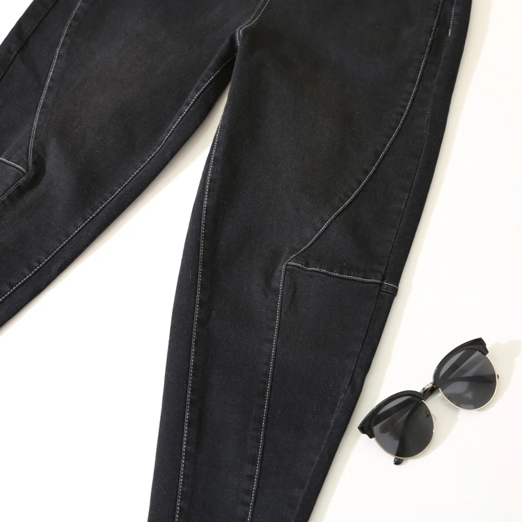 Ladies Autumn Winter plus size jeans women Harem Pants Female Simple casual High Waist trousers Jeans Fashion Legging 2 Color