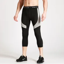 Мужские колготки для бега 3/4, Компрессионные спортивные Леггинсы, спортивные шорты, мужские тренировочные штаны для бега, фитнеса, спортзала, баскетбола, брюки