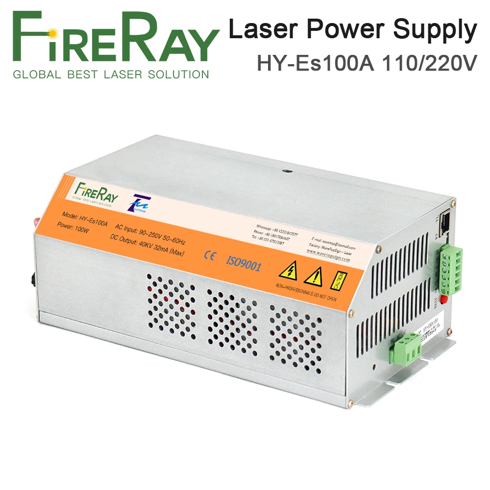 

FireRay 100W HY-Es100A Es Series CO2 лазерный источник питания для CO2 лазерная фотография
