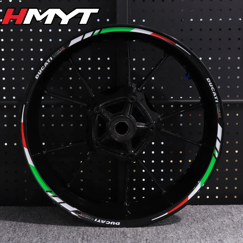 Для поездок на мотоцикле Ducati 821 795 796 797 848 959 1199 Мотоцикл 17 дюймов для центрального движения колеса Водонепроницаемый Светоотражающие стикеры колесная наклейка