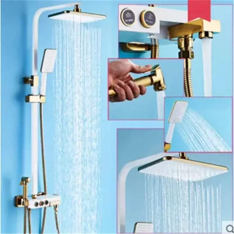 Painel Colonne De Douche Piscina Regendouche Regadera Electronica Conjunto Preto Eletrico Do Banheiro Ducha Chuveiro душевой набор