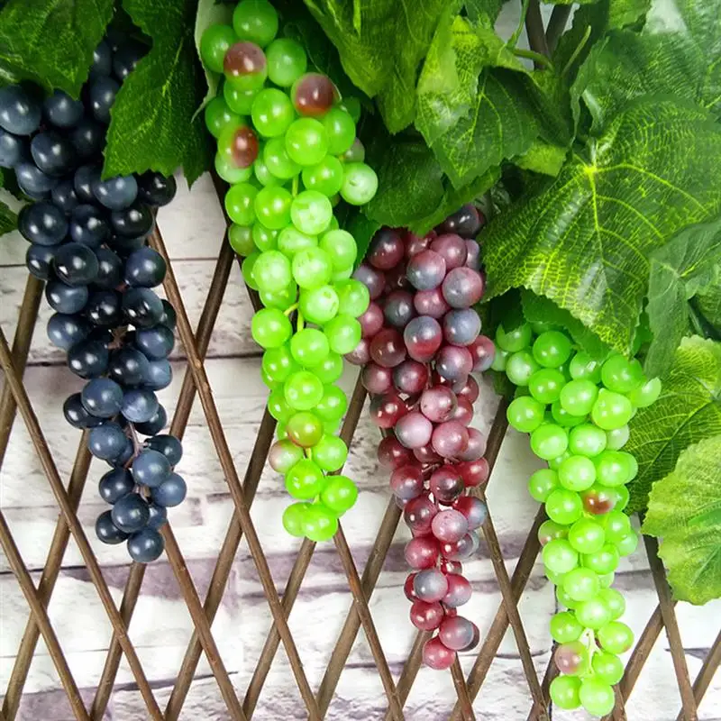 Искусственные Грозди для винограда, 36 гранул, Искусственные пластиковые фрукты, зеленые Грозди для украшения дома, вечерние