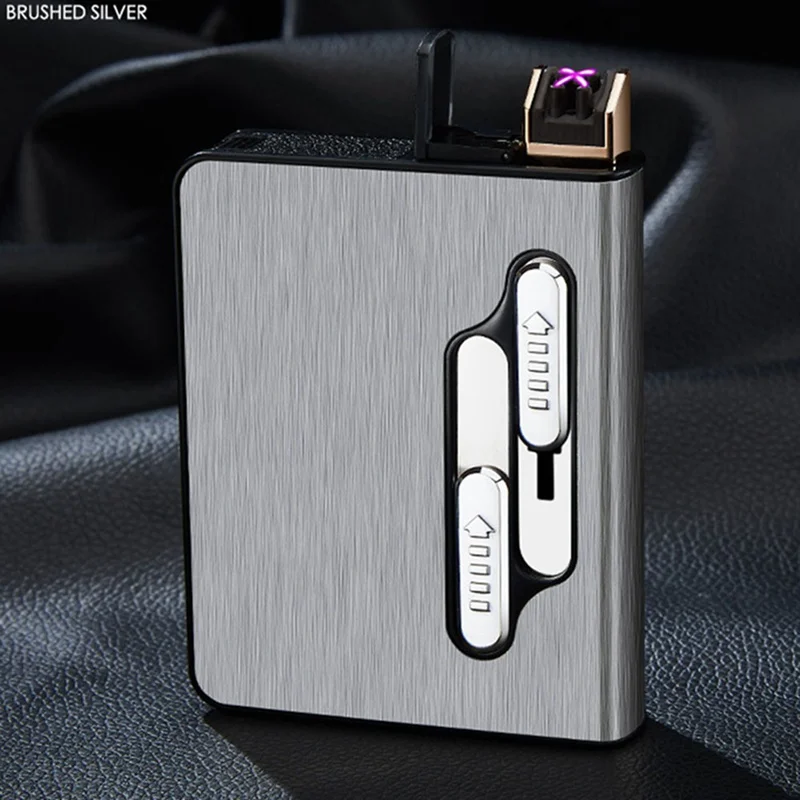 SV Портативный USB чехол для электронной сигареты с двойной дугой Зажигалка 12 шт. держатель для сигарет usb зарядка Зажигалка гаджеты для мужчин - Цвет: SV
