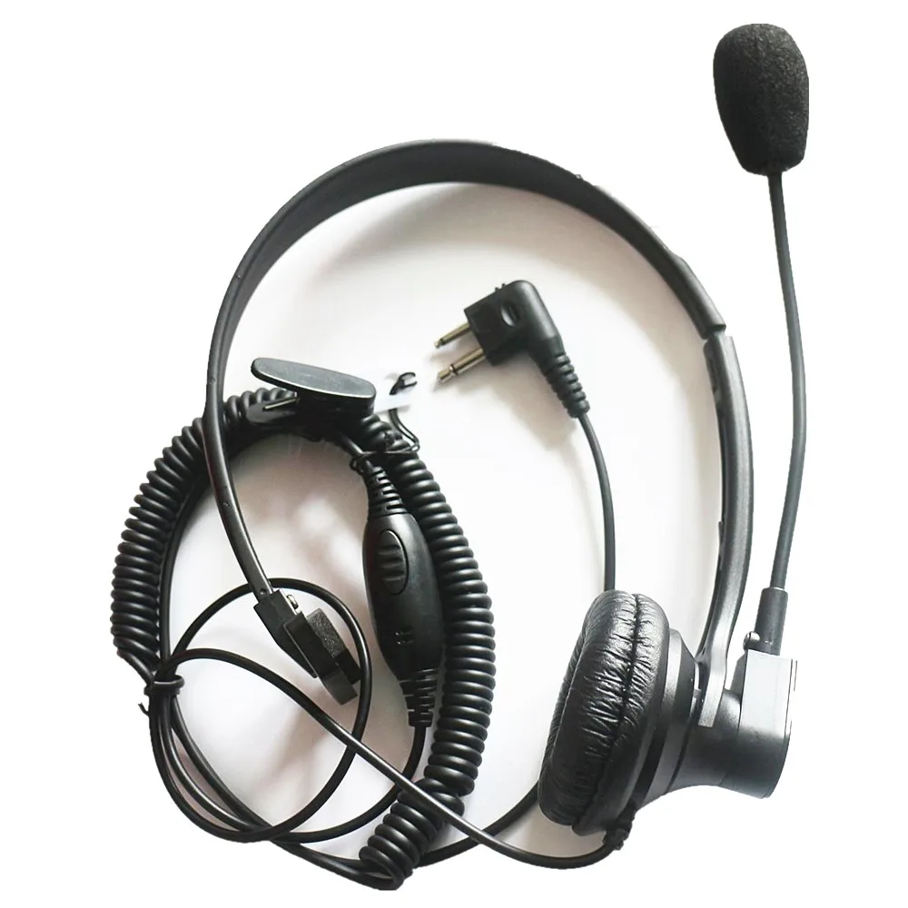 Cuffie Over Head Cuffie Con Boom Mic Auricolare Ptt Per Motorola Radio P080 P100 P200 P1225Ls Dtr550 650 Dtr410 Walkie Talkie