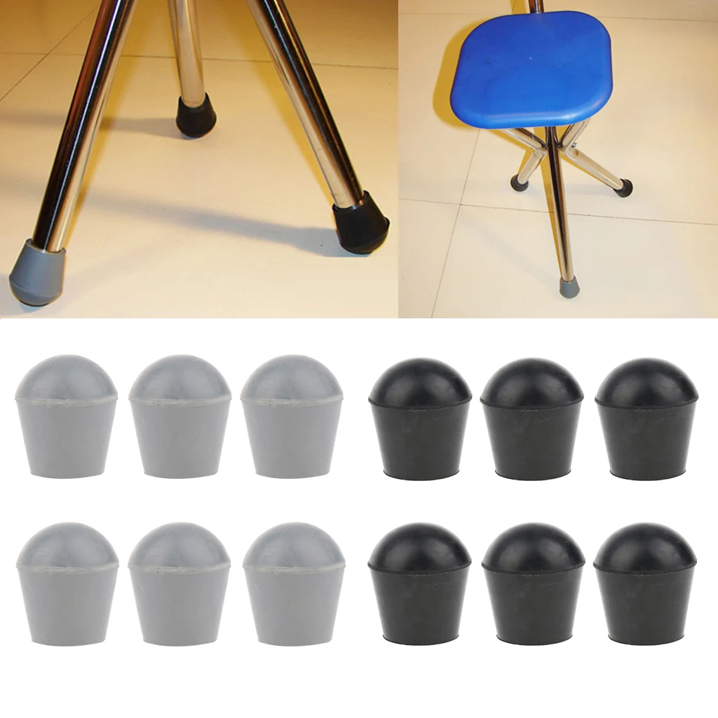 Lot 12pcs Anti Slip Rubber Tips For Cane  Crutches Chair 3/4 In