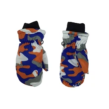 Camouflage Kids Gloves Thicken Kids Ski Gloves Winter Warm Gloves for Children Non-slip Boy Girl Mittens Waterproof Baby Mittens
