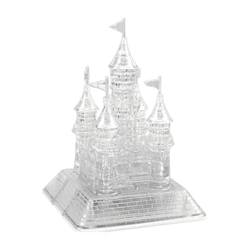 

3D Assembly Crystal Castle Puzzle 3D Musical Jigsaw With Beautiful Light-Up Educational Kids Building Toy