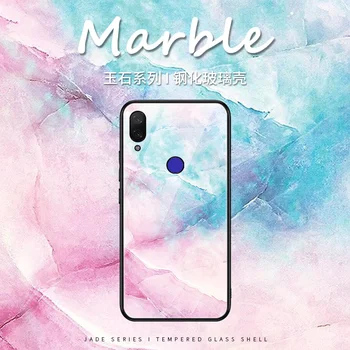 

For Xiaomi Redmi Note 9s 9 Case For Xiaomi Redmi Note 8 Pro 8T Marble Tempered Glass Soft TPU Cover Cases For Redmi Note 5 6 7 8
