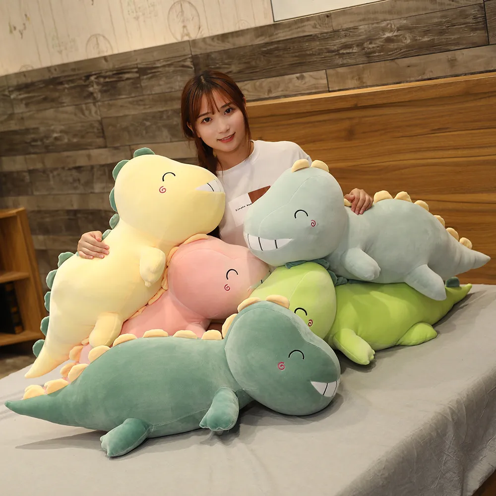 60/120 см супер лежа плюшевые игрушки, Динозавр для детей мягкие милые животные кукольные подушки мультяшное украшение для дома подарок для ребенка