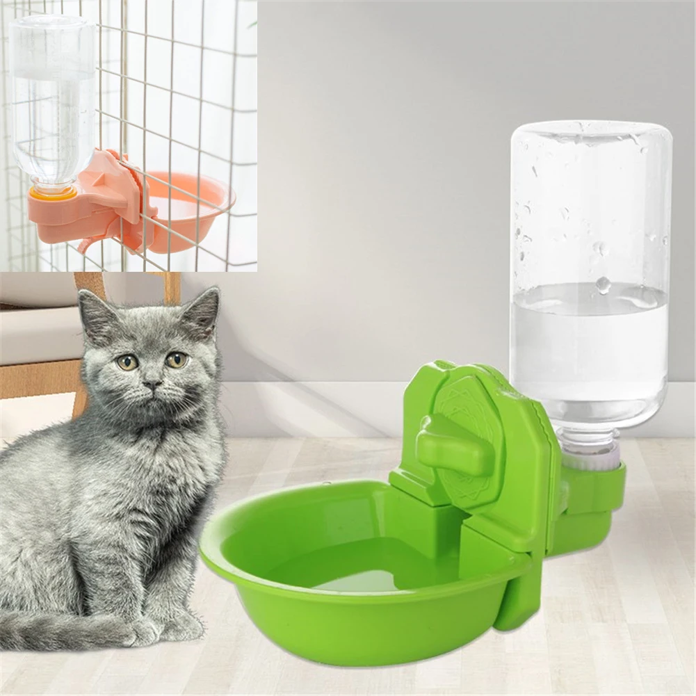

Automatic Pet Drinker Dog Cage Hanging Drinking Bowl Stationary Cat Puppy Water Bottle Small Pets Doggy Feeder Container