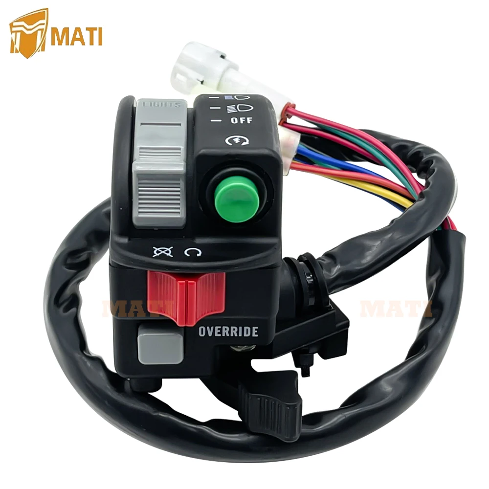 Left Handlebar Switch Assembly For Yamaha Grizzly 350 400 450 660 (2007-2014) - Start/Stop/Headlight