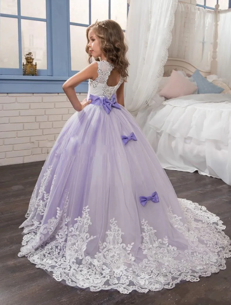 Kids Bridal Wedding Beautiful Evening Gowns Children Clothes Big Bow  Apparel Girl Party Dress - China Clothing and Kids Wear price |  Made-in-China.com