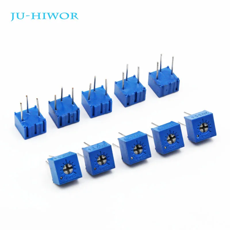 

10pcs Potentiometer 3362P 1K-1M Ohm Trimming Potentiometer Variable Resistor 1K 2K 5K 10K 20K 50K 100K 200K 500K 1M Ohm