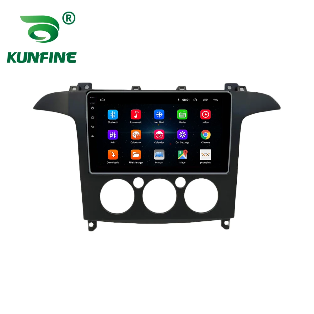 Автомобильный радиоприемник для Ford S-MAX 2007-2008 MT AC Android 10 0 Octa Core автомобильный DVD GPS