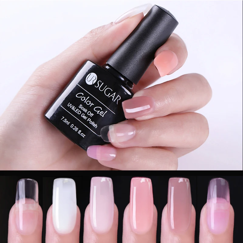  UR SUGAR 7.5ml Quick Poly Extension Gel Clear Pink Nail Tips UV Building Gel Jelly Acrylic Finger N