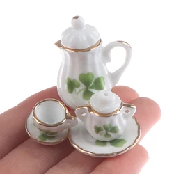 Miniature Items Mini Tea Set Doll Tea Set Miniature Cooking Set Real Cooking for Kids Girls Porcelain Mini Porcelain