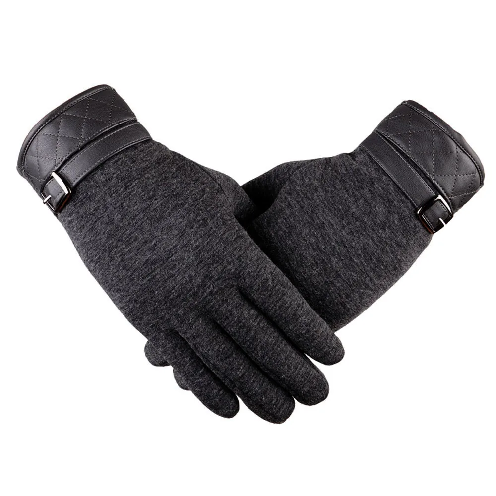 Мужские перчатки с сенсорным экраном, теплые перчатки для катания на лыжах, сноуборде, зимние теплые перчатки для мужчин, перчатки для мужчин s Handschuhe, мужские варежки - Цвет: Gray