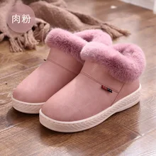 Женские ботинки; водонепроницаемые зимние теплые кожаные ботильоны; теплая хлопковая обувь на толстой подошве для влюбленных; удобная домашняя shoes34-45