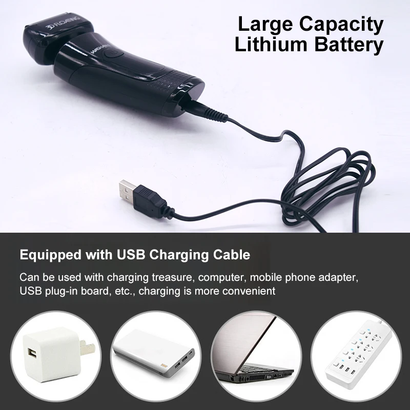 USB перезаряжаемая электробритва 1 час быстрая зарядка бритвенный станок для