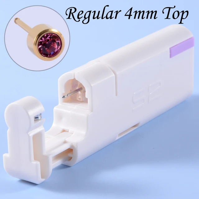 2PCS Ear Nail Gun Disposable Aseptic Household Ear Piercing Gun Portable Ear Piercing Gun Group Sterilized Ear Piercing Unit Pair Gold Rose